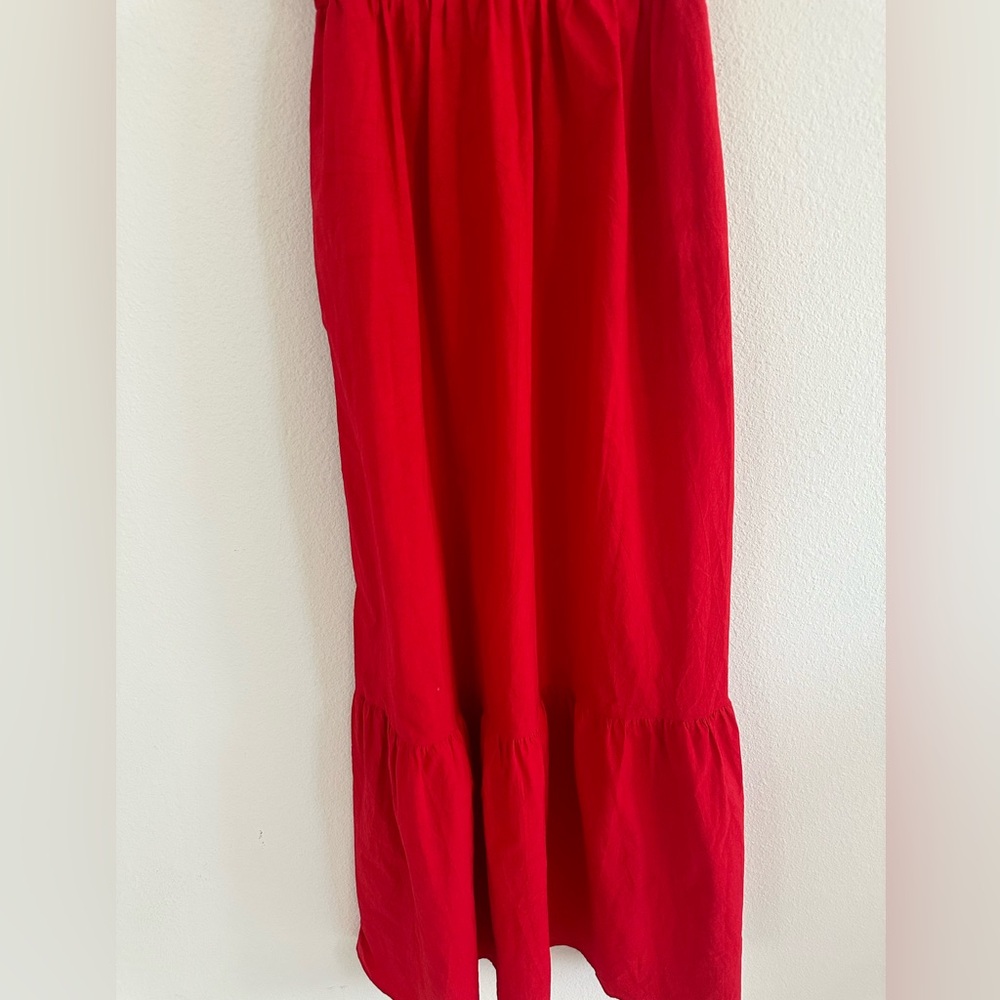 Universal Thread Red Ruffle Sleeve Maxi Dress - Picture 5 of 11